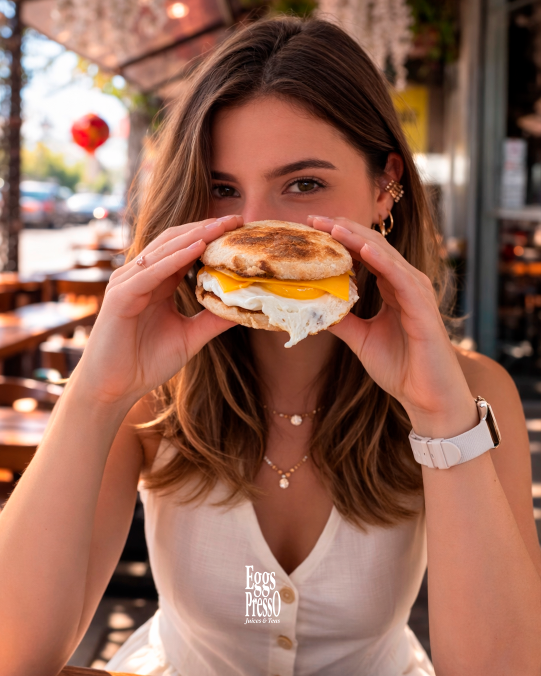 Guests enjoying a warm dining experience at Eggspresso Muffins restaurant