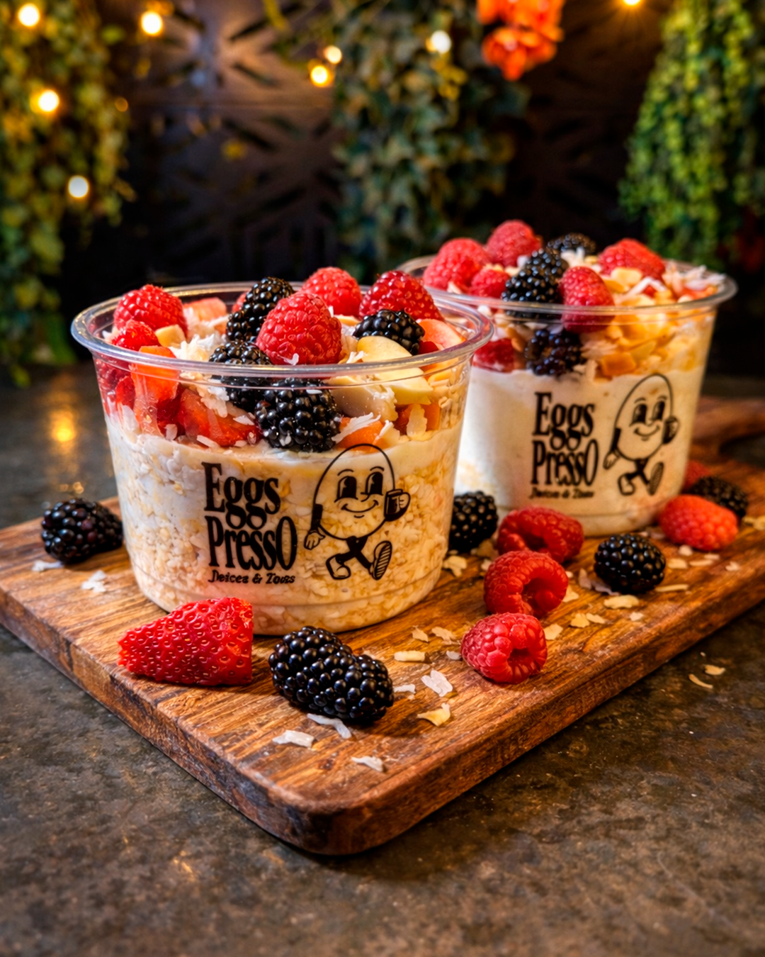 Fresh brunch plate with eggs and seasonal vegetables