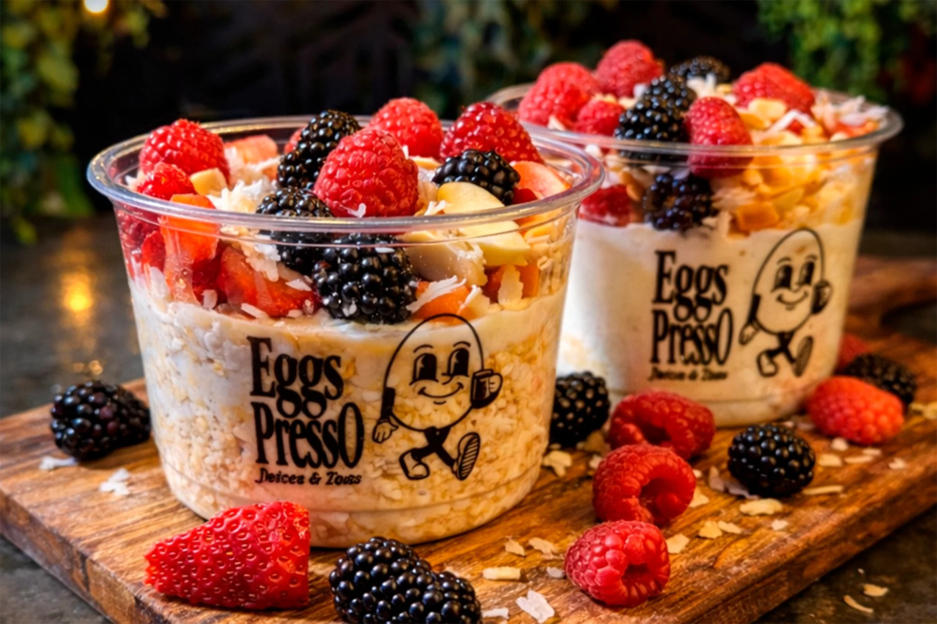 Colorful brunch spread with organic juices and fresh ingredients