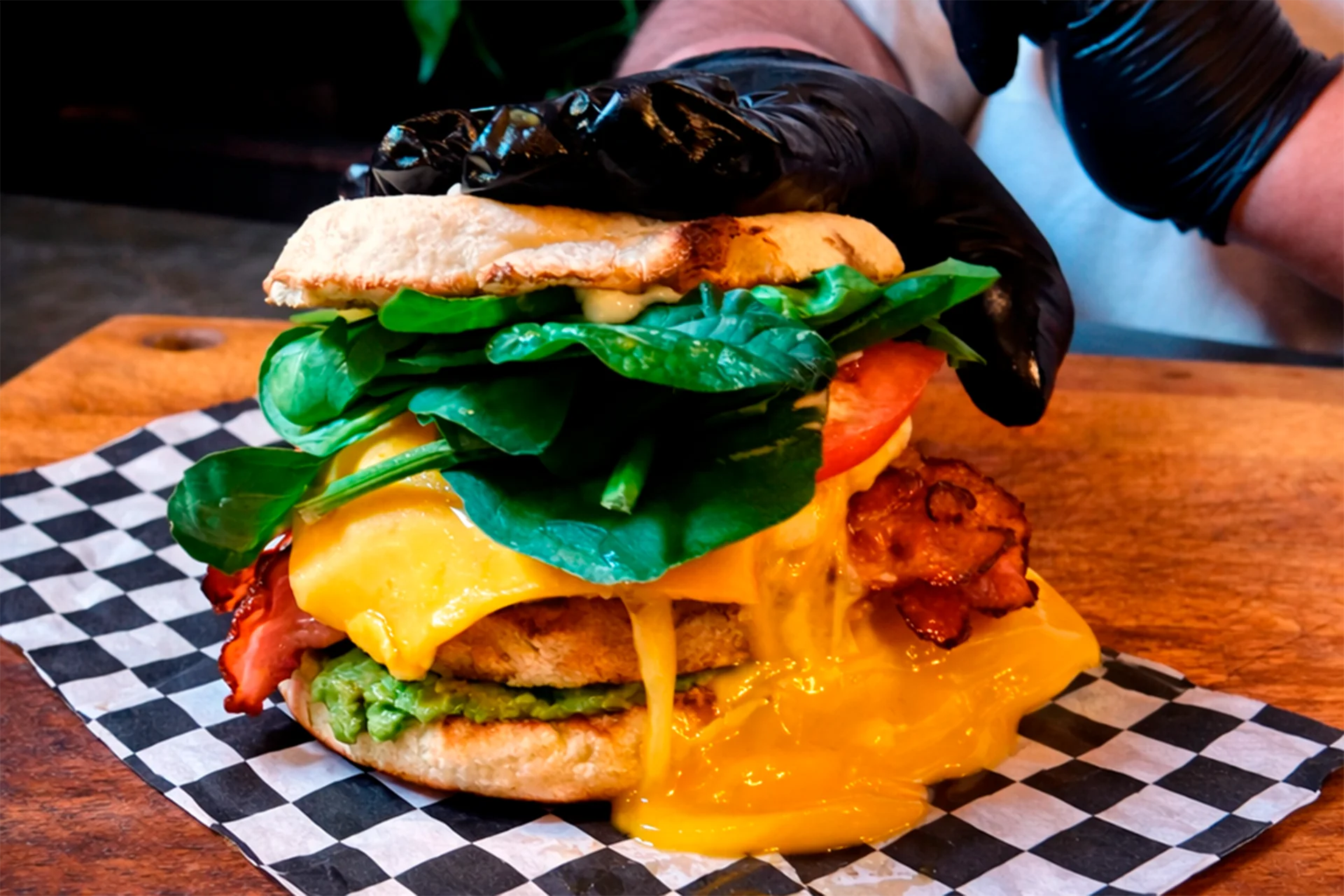 Specialty coffee and breakfast items at Eggspresso Muffins restaurant